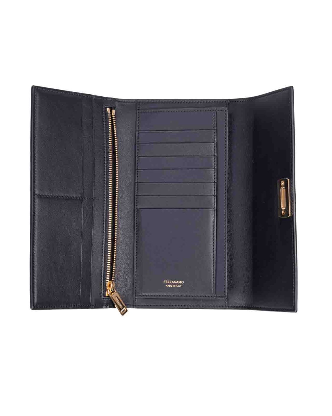 shop SALVATORE FERRAGAMO  Portafoglio: Salvatore Ferragamo portafoglio continental con chiusura Gancini.
Decorato da fibbia Gancini in finitura dorata. 
Interno organizzato per contenere banconote, carte di credito e documenti grazie ai molteplici comparti.
Dimensioni: altezza 10.0 CM lunghezza 19.0 CM profondità 3.0 CM.
Composizione: 100% pelle di vitello.
Fabbricato in Italia.. 220433 760666-002 number 2681866